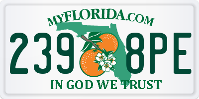 FL license plate 2398PE