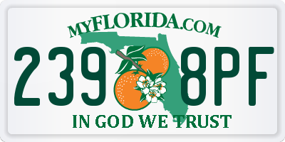 FL license plate 2398PF
