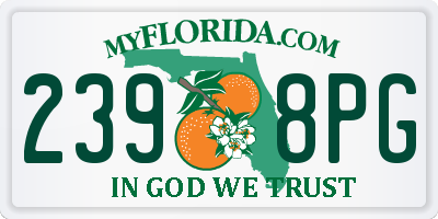 FL license plate 2398PG