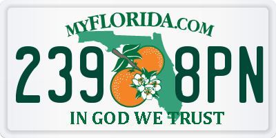 FL license plate 2398PN