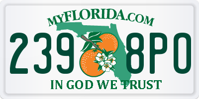 FL license plate 2398PO