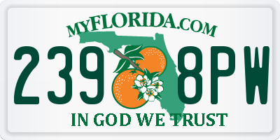 FL license plate 2398PW