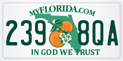 FL license plate 2398QA