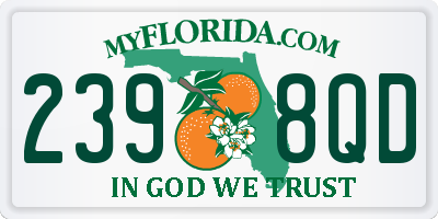FL license plate 2398QD