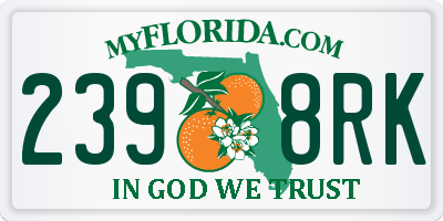 FL license plate 2398RK
