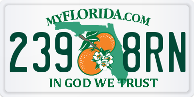 FL license plate 2398RN