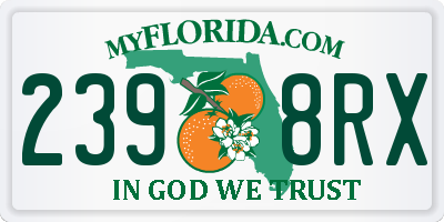 FL license plate 2398RX