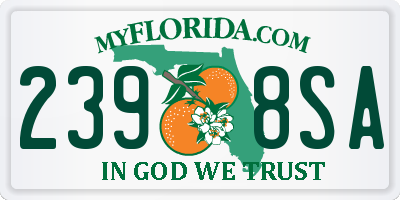 FL license plate 2398SA