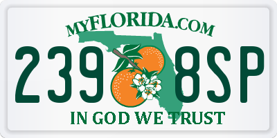 FL license plate 2398SP