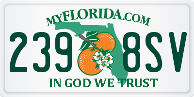 FL license plate 2398SV