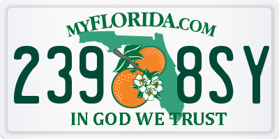 FL license plate 2398SY