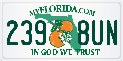 FL license plate 2398UN