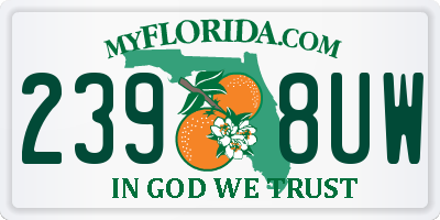 FL license plate 2398UW