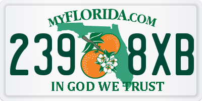 FL license plate 2398XB