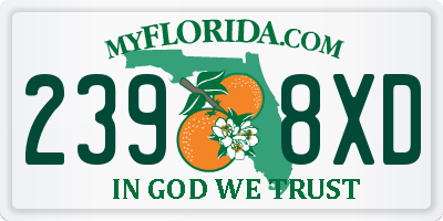 FL license plate 2398XD