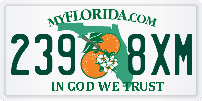 FL license plate 2398XM