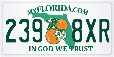 FL license plate 2398XR
