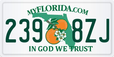 FL license plate 2398ZJ