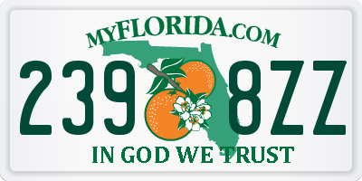 FL license plate 2398ZZ
