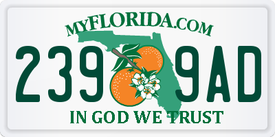 FL license plate 2399AD