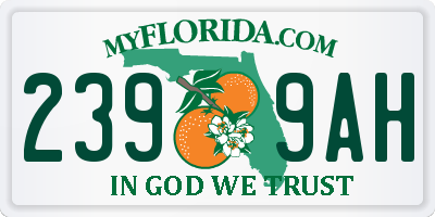 FL license plate 2399AH