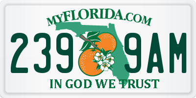 FL license plate 2399AM