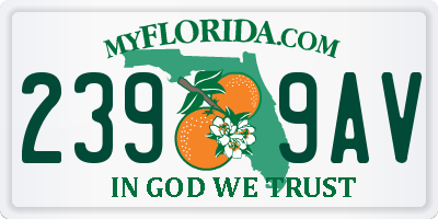 FL license plate 2399AV