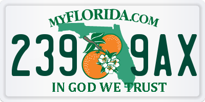 FL license plate 2399AX