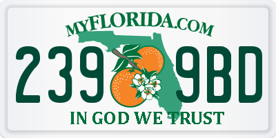 FL license plate 2399BD