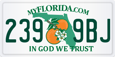 FL license plate 2399BJ