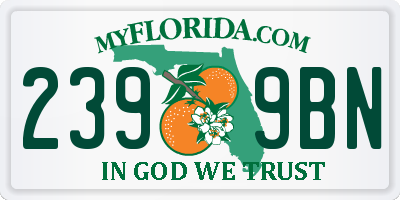 FL license plate 2399BN