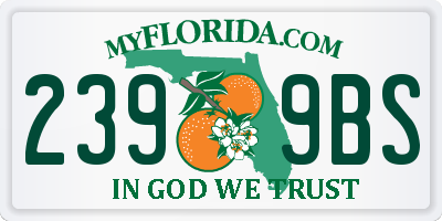 FL license plate 2399BS