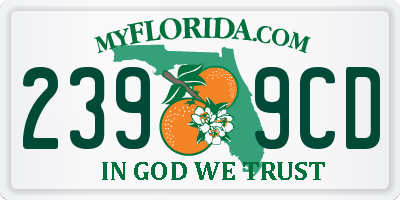 FL license plate 2399CD