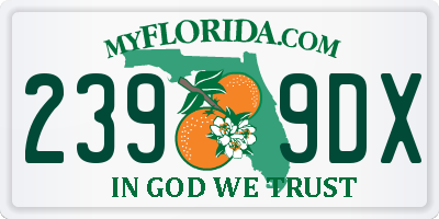 FL license plate 2399DX