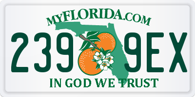 FL license plate 2399EX