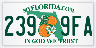 FL license plate 2399FA