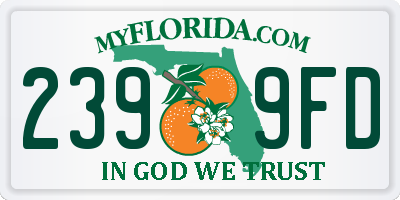 FL license plate 2399FD