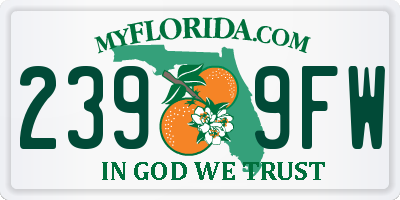 FL license plate 2399FW