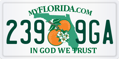 FL license plate 2399GA