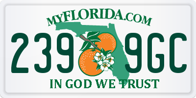 FL license plate 2399GC