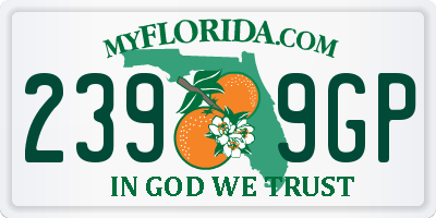 FL license plate 2399GP