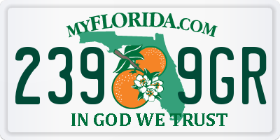 FL license plate 2399GR