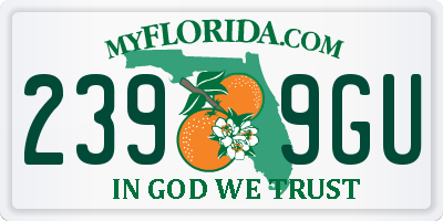 FL license plate 2399GU