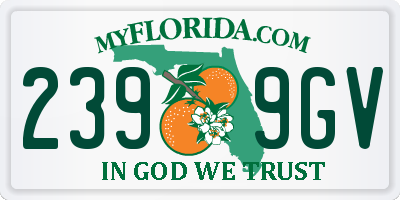 FL license plate 2399GV