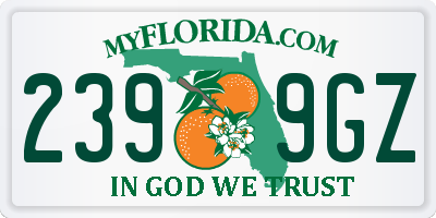 FL license plate 2399GZ