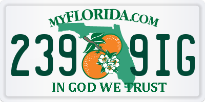 FL license plate 2399IG