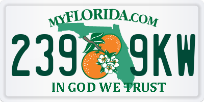 FL license plate 2399KW