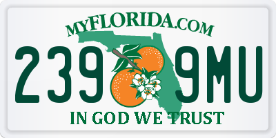 FL license plate 2399MU