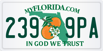 FL license plate 2399PA