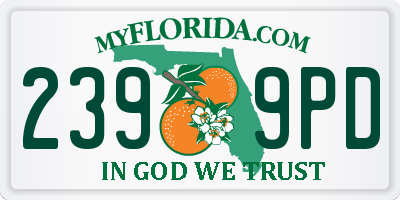 FL license plate 2399PD